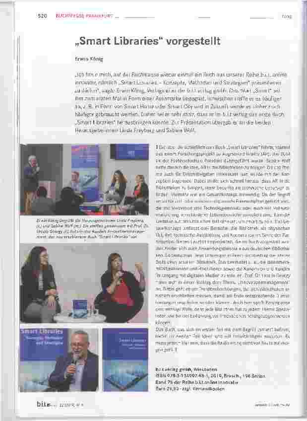 Vorschauseite 1: „Smart Libraries“ vorgestellt