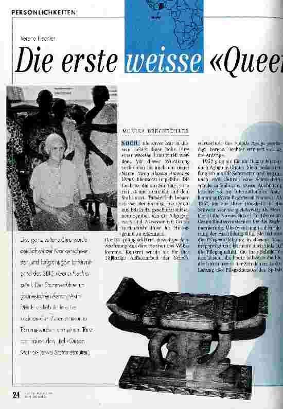 Vorschauseite 1: Die erste weisse Queen Mother Verena Fiechter