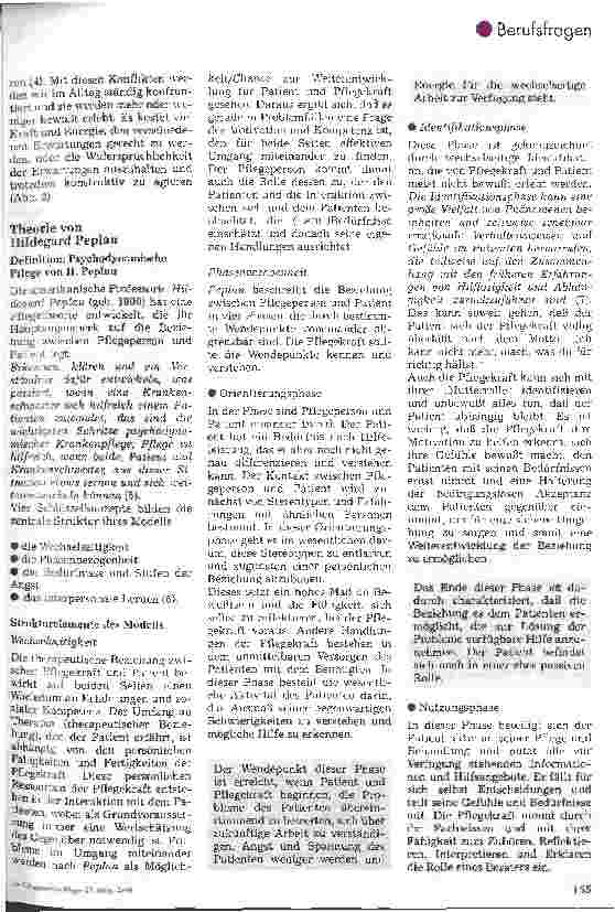 Vorschauseite 2: Die Rolle der Pflegekraft Ihre Definition und die Funktion ihrer wechselseitigen Beziehung zu Patienten