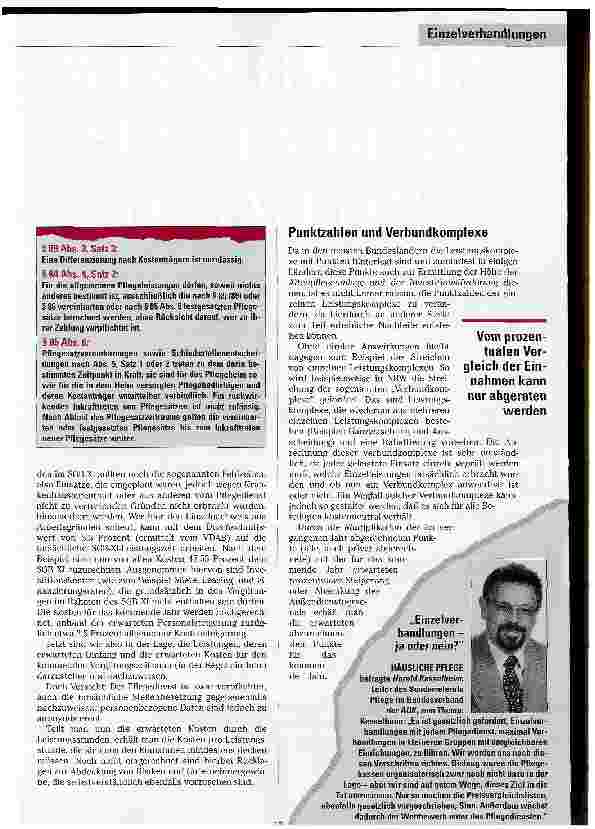 Vorschauseite 4: Allein gegen die Kassen? Ermittlung von notwendigen Leistungsentgelten als Vorbereitung auf die Einzelverhandlungen nach SGB XI