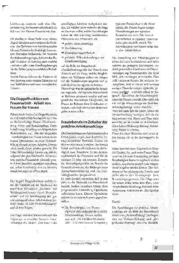Vorschauseite 2: Die gesellschaftliche Rolle der Frauenberufe