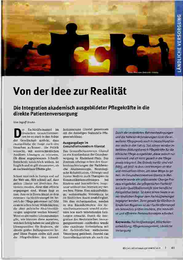 Vorschauseite 1: Von der Idee zur Realität