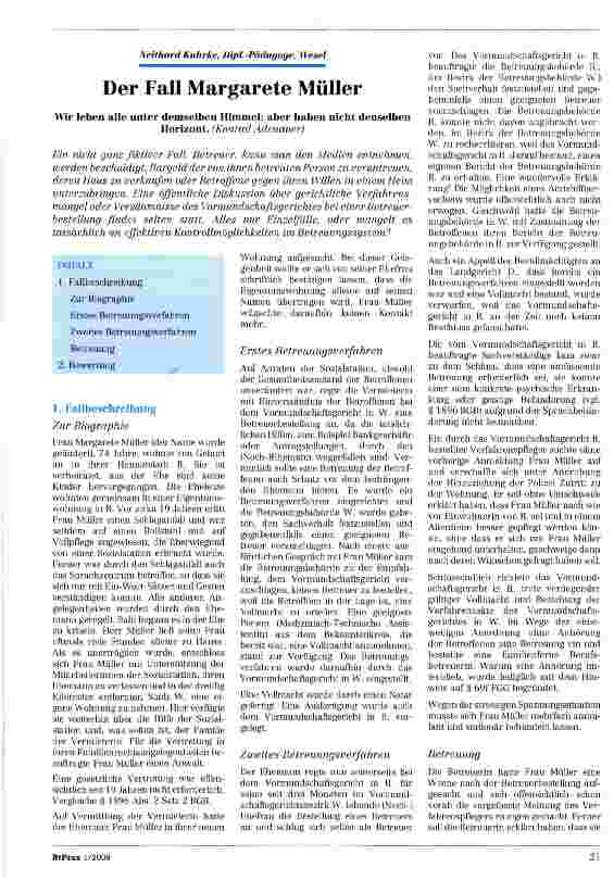 Vorschauseite 1: Der Fall Margarete Müller