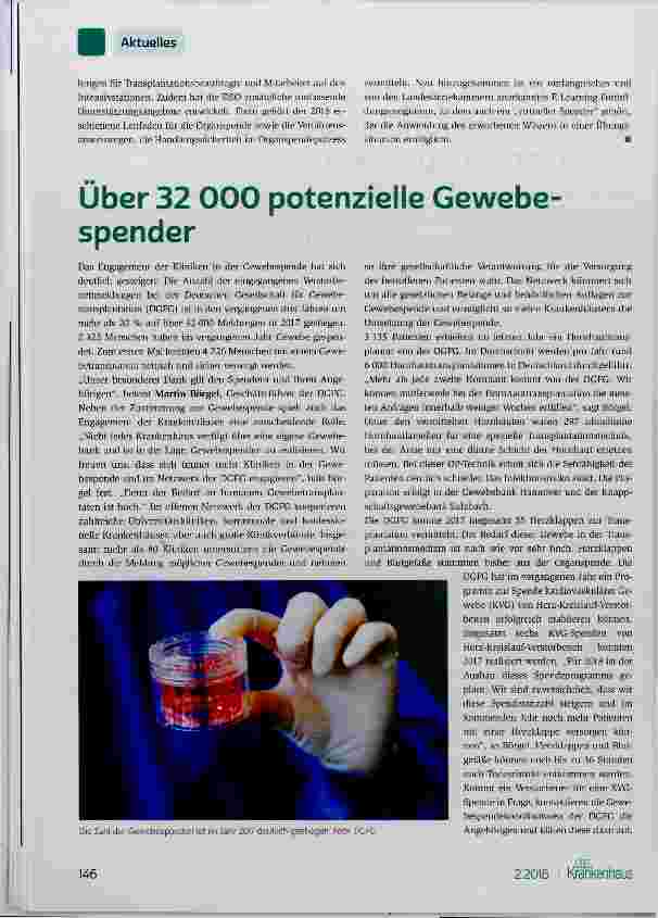 Vorschauseite 2: Gemeinsam gegen den Organmangel: Umfassende Unterstützung im Organspendeprozess