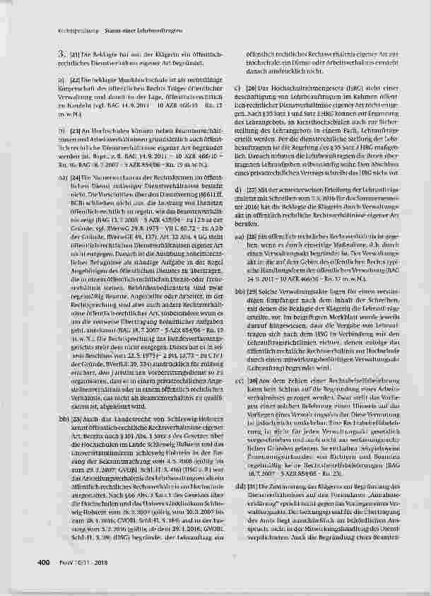 Vorschauseite 3: Status einer Lehrbeauftragten