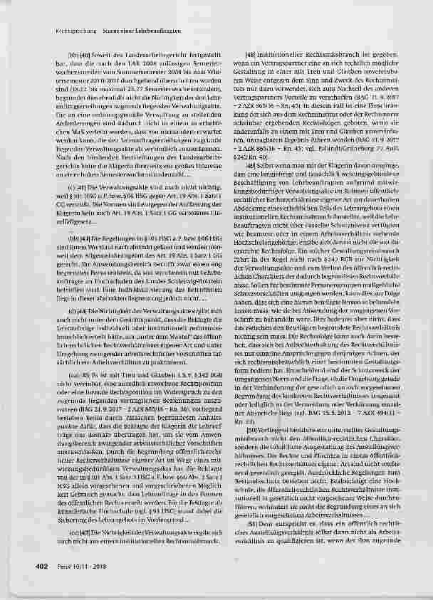 Vorschauseite 5: Status einer Lehrbeauftragten