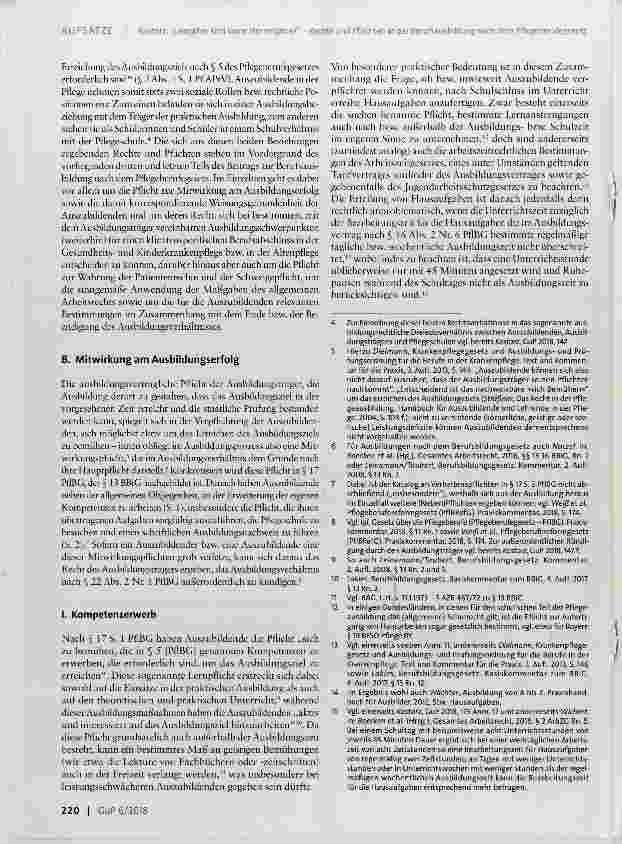 Vorschauseite 2: „Lehrjahre sind keine Herrenjahre! Rechte und Pflichten in der Berufsausbildung nach dem Pflegeberufegesetz (Teil 3: Rechte und Pflichten der Auszubildenden)