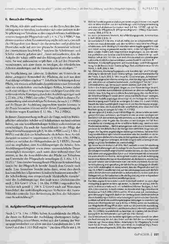 Vorschauseite 3: „Lehrjahre sind keine Herrenjahre! Rechte und Pflichten in der Berufsausbildung nach dem Pflegeberufegesetz (Teil 3: Rechte und Pflichten der Auszubildenden)
