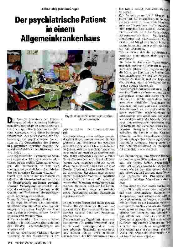 Vorschauseite 1: Der psychiatrische Patient in einem Allgemeinkrankenhaus