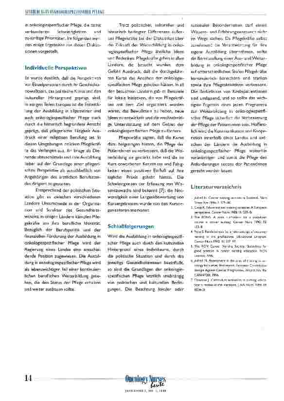 Vorschauseite 2: Ausbildung in onkologiespezifischer Pflege