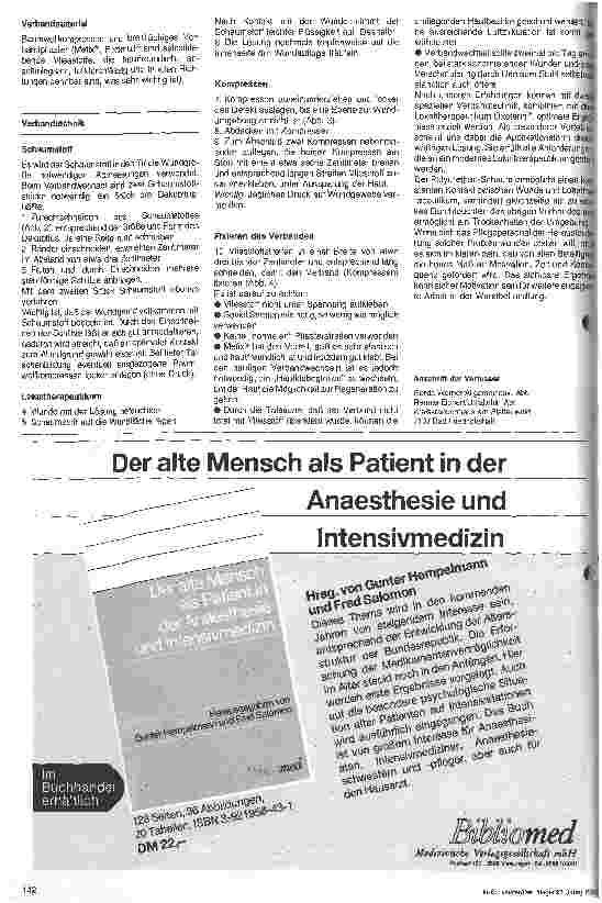 Vorschauseite 2: Spezielle Verbandtechnik und Therapie bei ausgedehntem Dekubitus im Sakralbereich