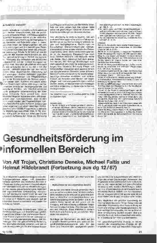 Vorschauseite 3: Die Versorgung Pflegebedürftiger Daten zur Gesundheitsu. Sozialpolitik