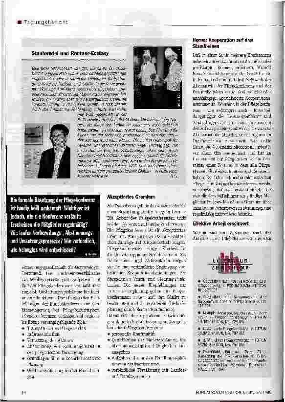Vorschauseite 3: Regionale Pflegekonferenzen Qualitätssicherung durch Koordination, Abstimmung und Planung