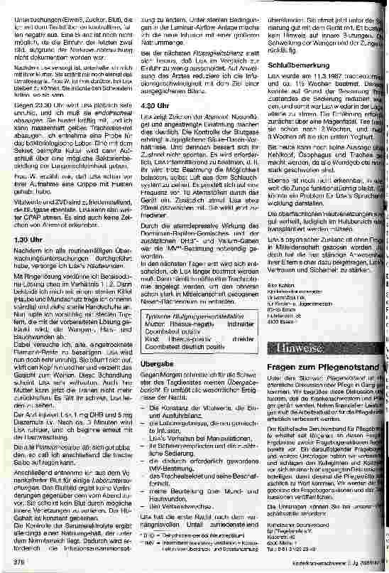 Vorschauseite 4: Pflegebericht - Laugenverätzungen an Haut und Schleimhaut