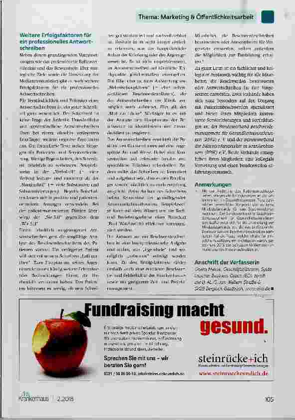 Vorschauseite 2: Schriftliche Patientenbeschwerden professionell beantworten