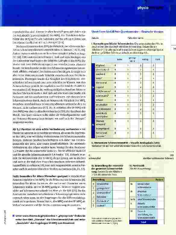 Vorschauseite 2: Schmerzen evaluieren