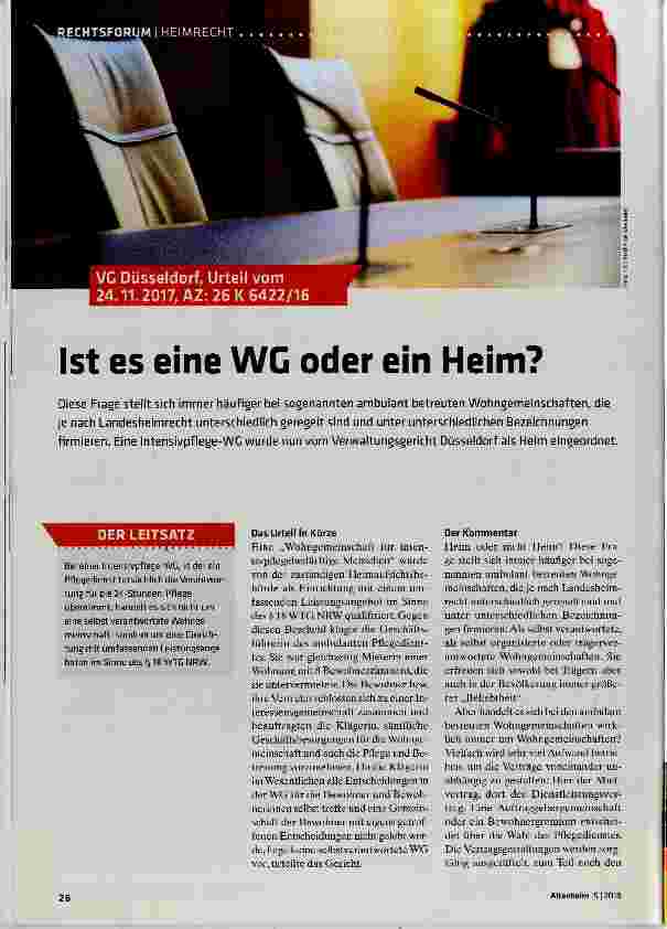 Vorschauseite 1: Ist es eine WG oder ein Heim?