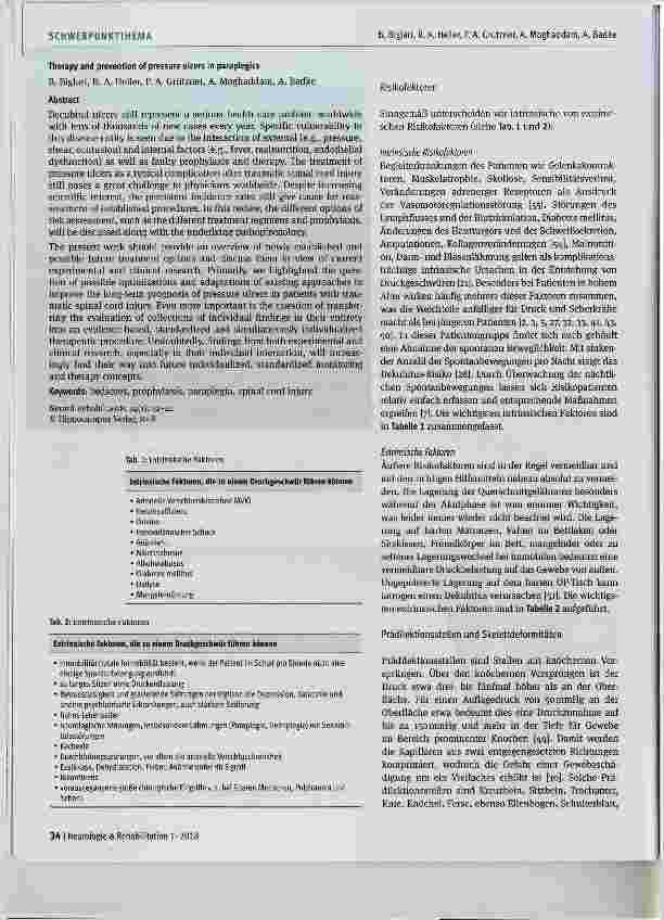 Vorschauseite 3: Therapie und Prävention der Druckgeschwüre bei Querschnittgeiähmten