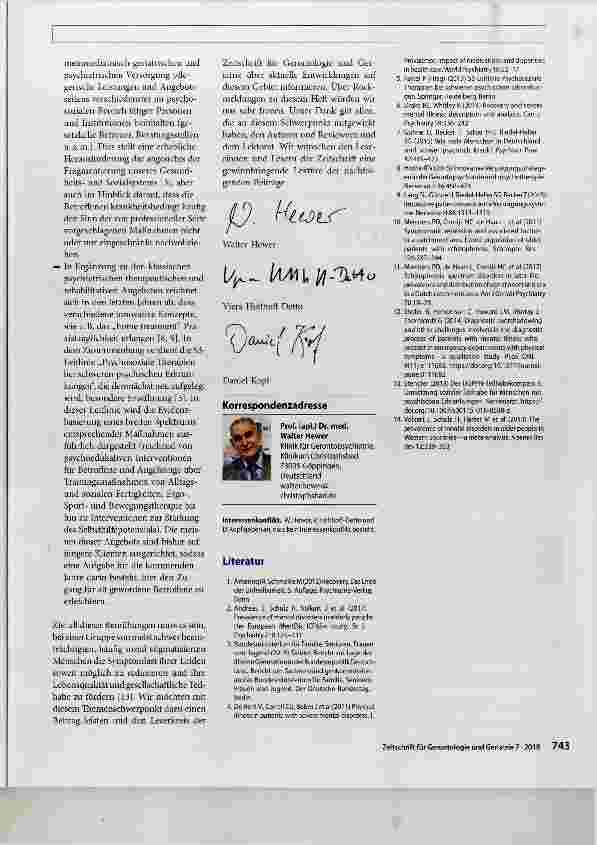 Vorschauseite 3: Themenschwerpunkt alt gewordene psychisch Kranke