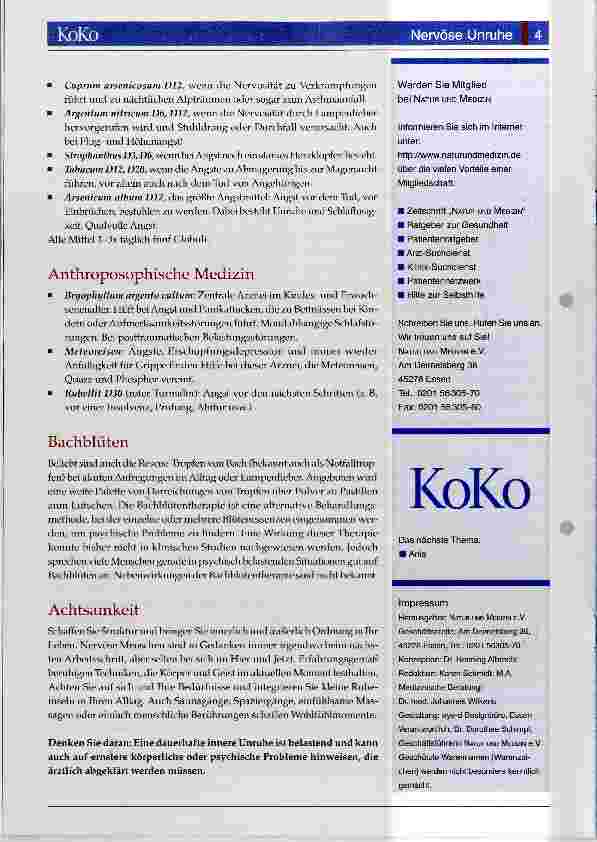 Vorschauseite 4: KoKo Nervöse Unruhe