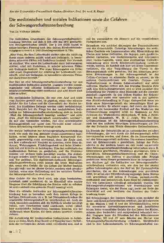 Vorschauseite 1: Die medizinischen und sozialen Indikationen sowie die Gefahren der Schwangerschaftsunterbrechung