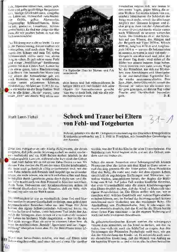 Vorschauseite 1: Schock und Trauer bei Eltern von Fehlund Totgeburten