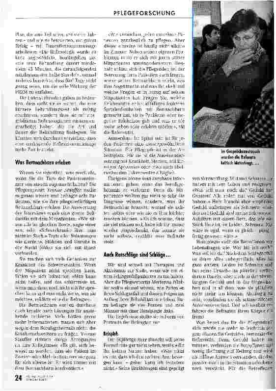 Vorschauseite 2: Impressionen Aktuelle schweizerische Pflegeforschungen