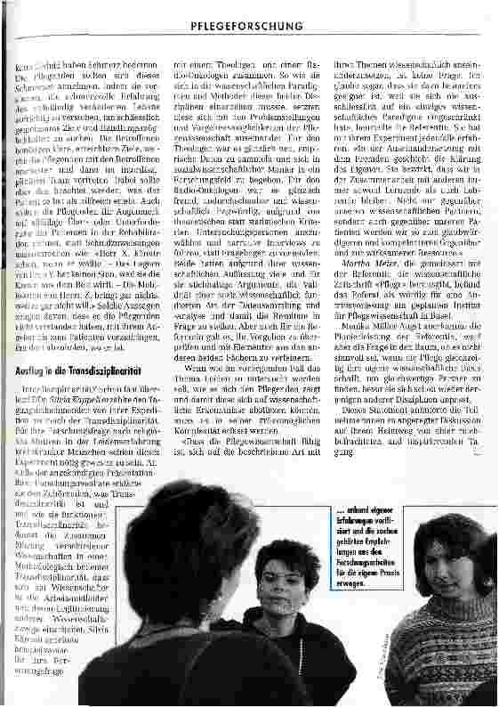 Vorschauseite 3: Impressionen Aktuelle schweizerische Pflegeforschungen