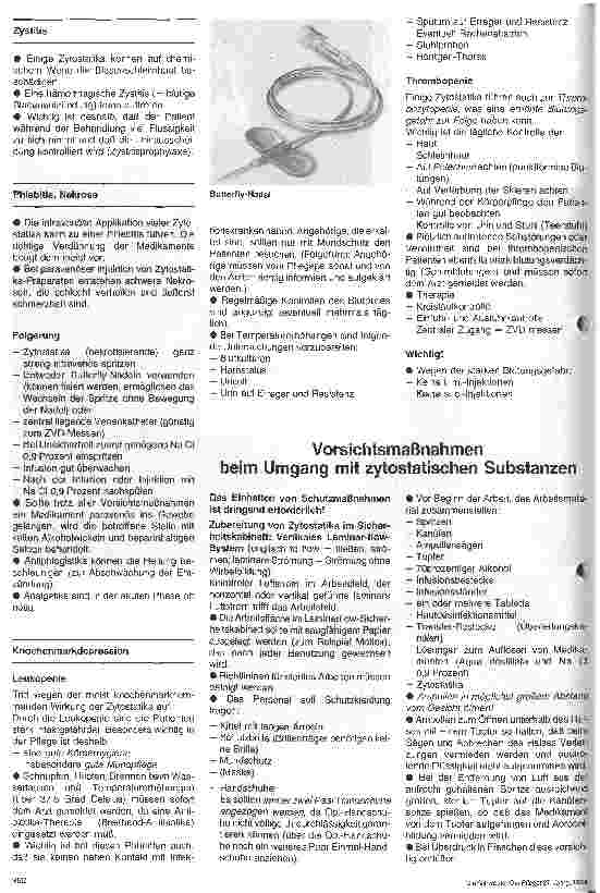 Vorschauseite 2: Onkologische Pflege 6. Folge: Pflege bei internistischer Chemotherapie