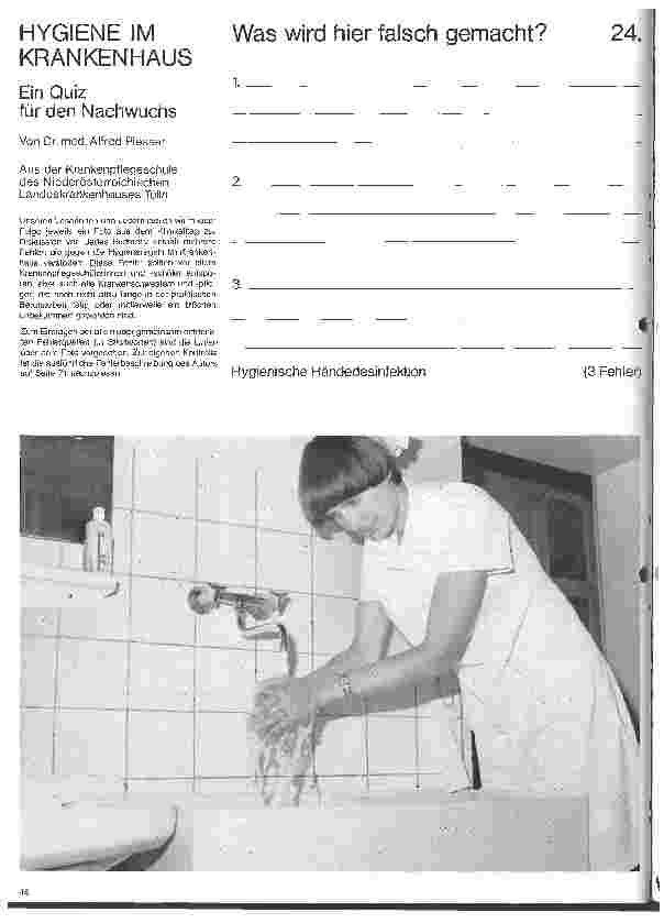 Vorschauseite 1: Hygiene im Krankenhaus Ein Quiz für den Nachwuchs