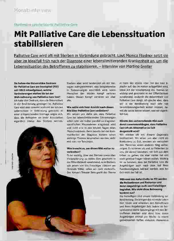 Vorschauseite 1: Mit Palliative Care die Lebenssituation stabilisieren