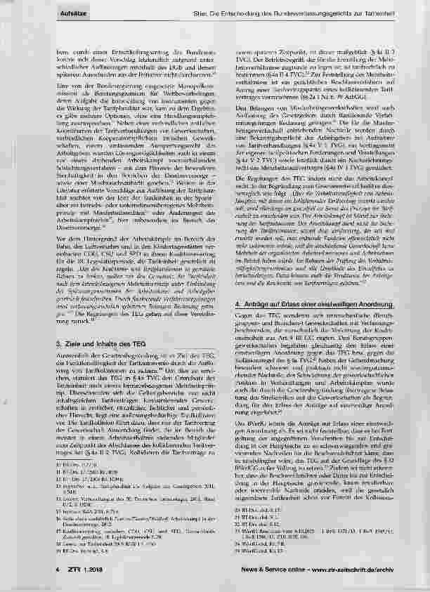 Vorschauseite 2: Die Entscheidung des Bundesverfassungsgerichts zur Tarifeinheit und ihre Konsequenzen für den Arbeitskampf