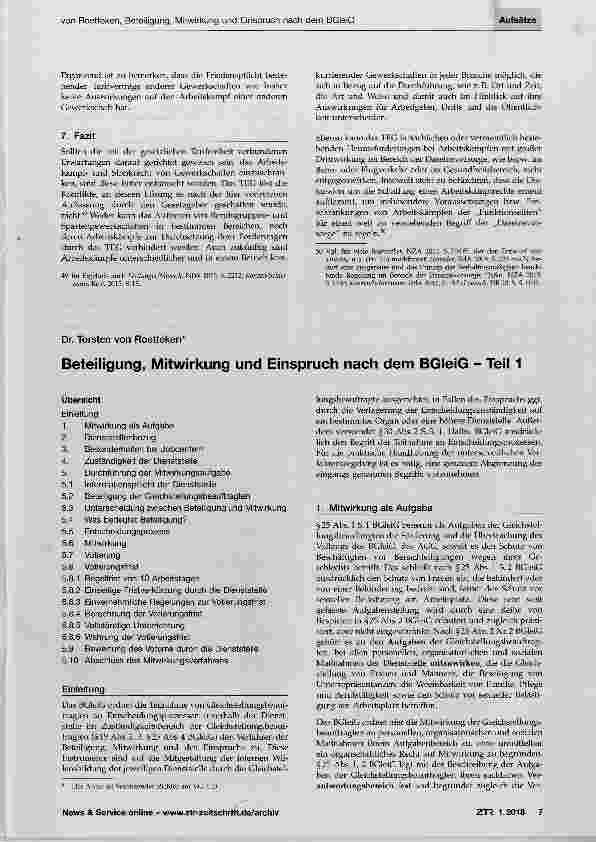 Vorschauseite 5: Die Entscheidung des Bundesverfassungsgerichts zur Tarifeinheit und ihre Konsequenzen für den Arbeitskampf