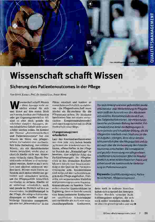 Vorschauseite 1: Wissenschaft schafft Wissen