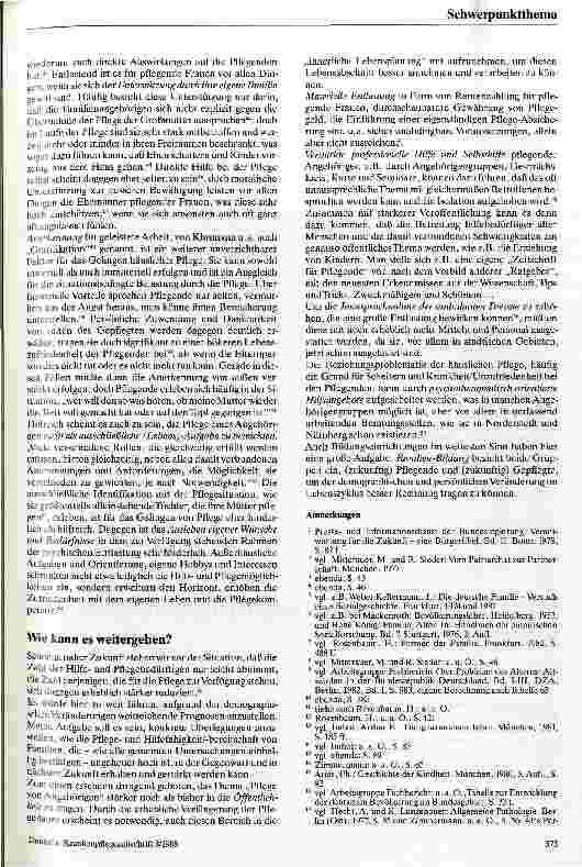 Vorschauseite 4: Pflegebedürftige alte Menschen in der Gemeinde Geschichte - Situationen - Perspektiven