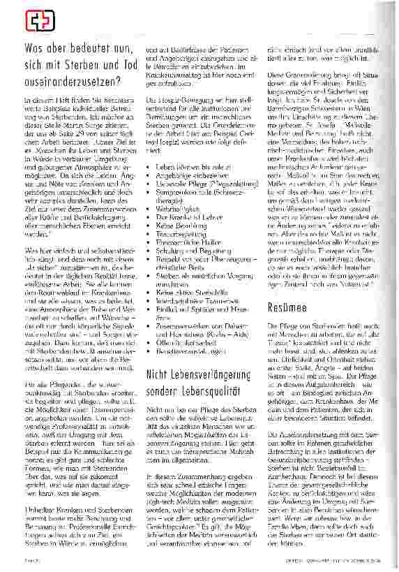 Vorschauseite 3: Sterben und Tod im Krankenhaus