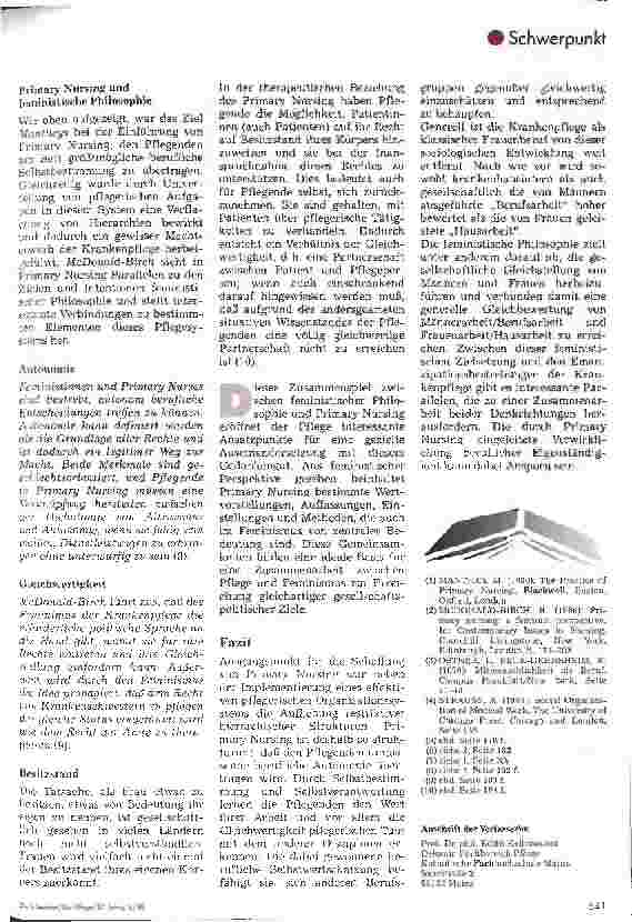 Vorschauseite 3: Primary Nursing und Feminismus