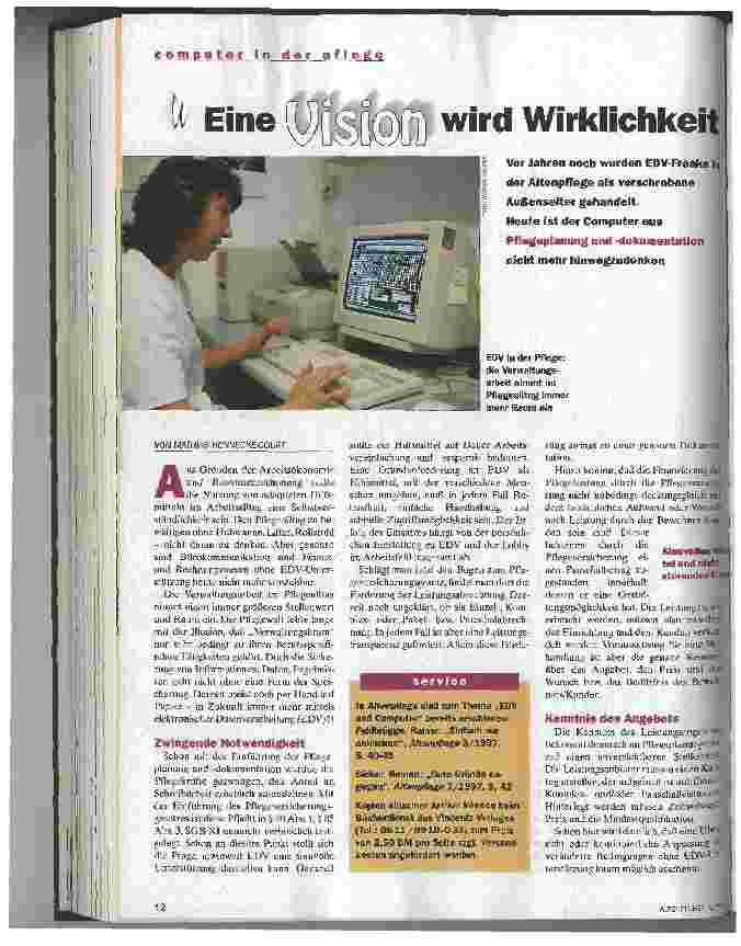 Vorschauseite 1: Eine Vision wird Wirklichkeit