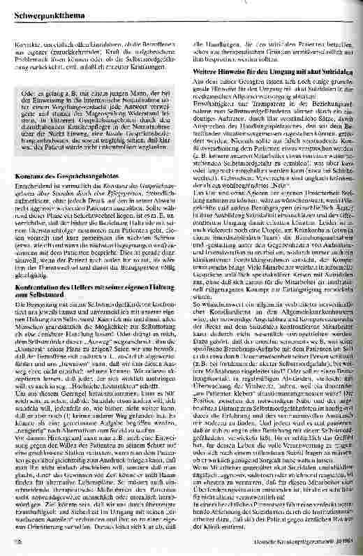 Vorschauseite 4: Die all-tägliche Suizidalität Möglichkeiten und Grenzen in der medizinischen Basisversorgung