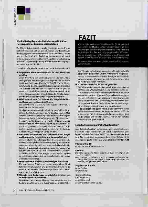 Vorschauseite 3: Lebensqualität am Ende des Lebens