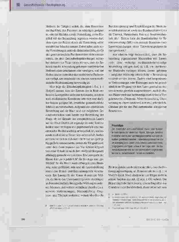 Vorschauseite 2: Entfernung von Tätowierungen als heilkundliche Tätigkeit