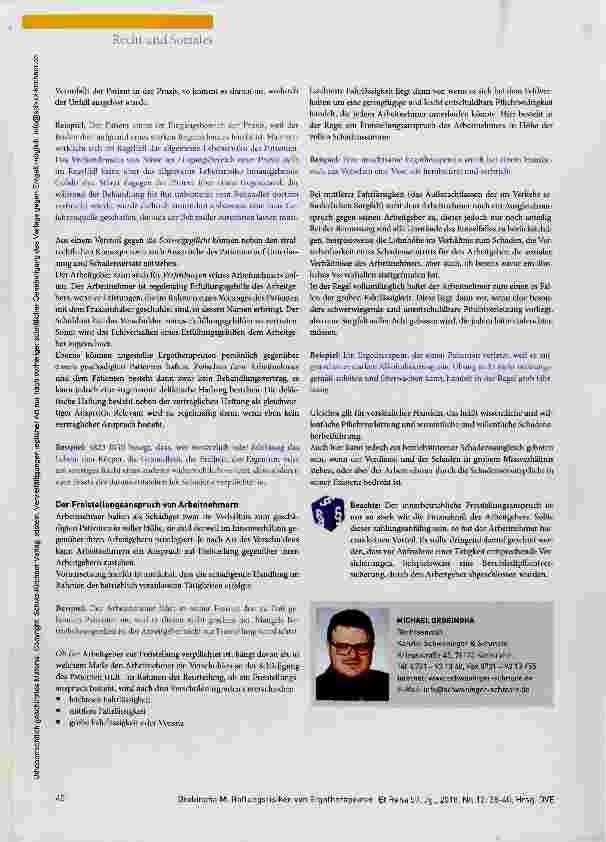 Vorschauseite 3: Haftungsrisiken von Ergotherapeuten