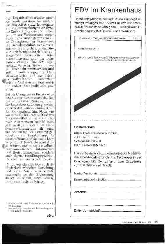 Vorschauseite 2: Problemlösungen für die Praxis Erste Preisvergabe der Biersdorfer Krankenhausgespräche und führen und wirtschaften