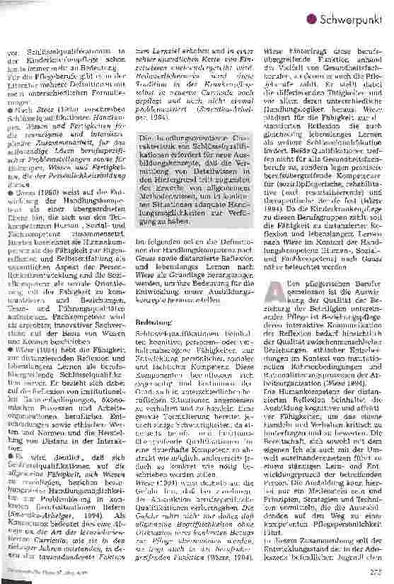 Vorschauseite 2: Kinderkrankenpflege Neue Wege in der Ausbildung - Die Forderung nach übergeordneten Ausbildungszielen