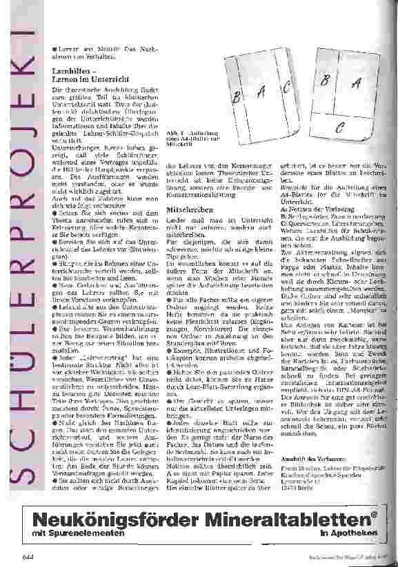 Vorschauseite 3: Wahrnehmung, Lerntypen, Lernhilfen