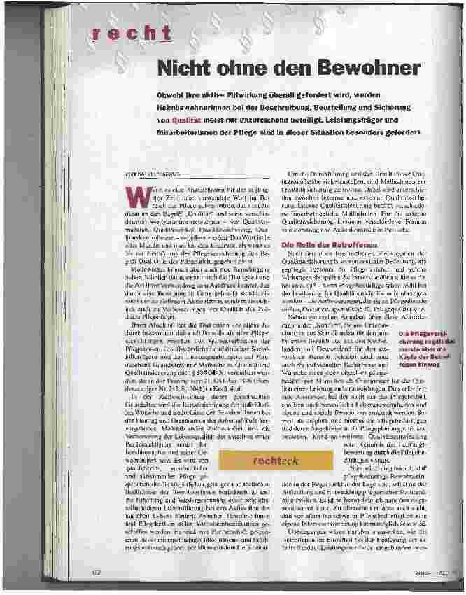 Vorschauseite 1: Nicht ohne den Bewohner