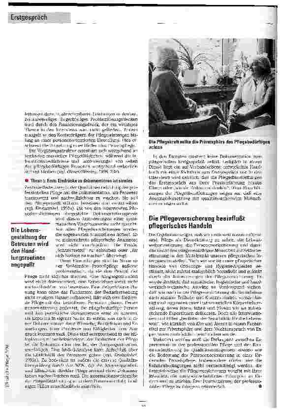 Vorschauseite 5: Den anderen wahrnehmen Das pflegerische Erstgespräch: Ein Beitrag zur Qualitätsentwicklung in ambulanten Diensten