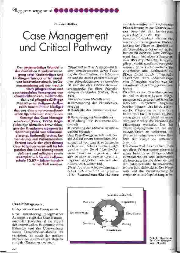 Vorschauseite 1: Case Management und Critical Pathway
