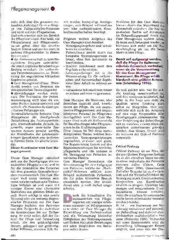 Vorschauseite 2: Case Management und Critical Pathway