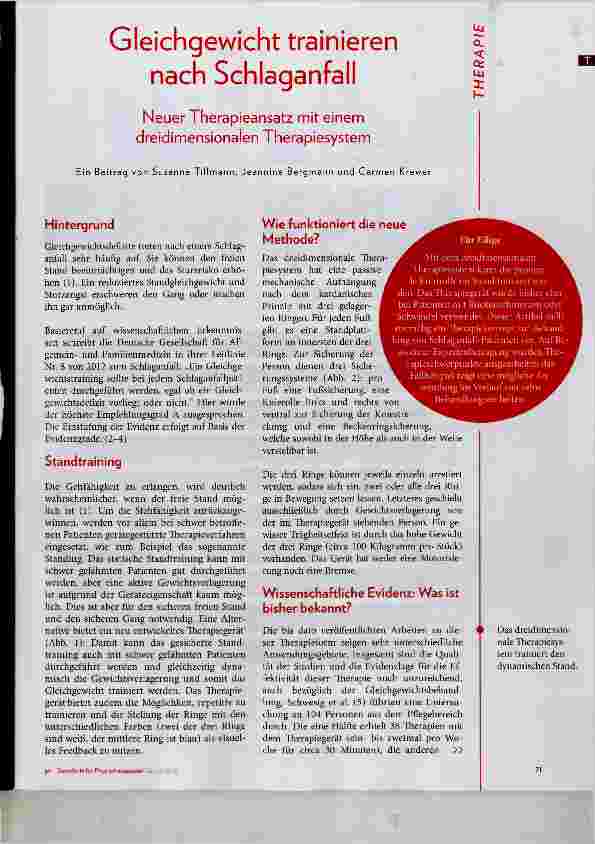 Vorschauseite 2: Gleichgewicht trainieren nach Schlaganfall